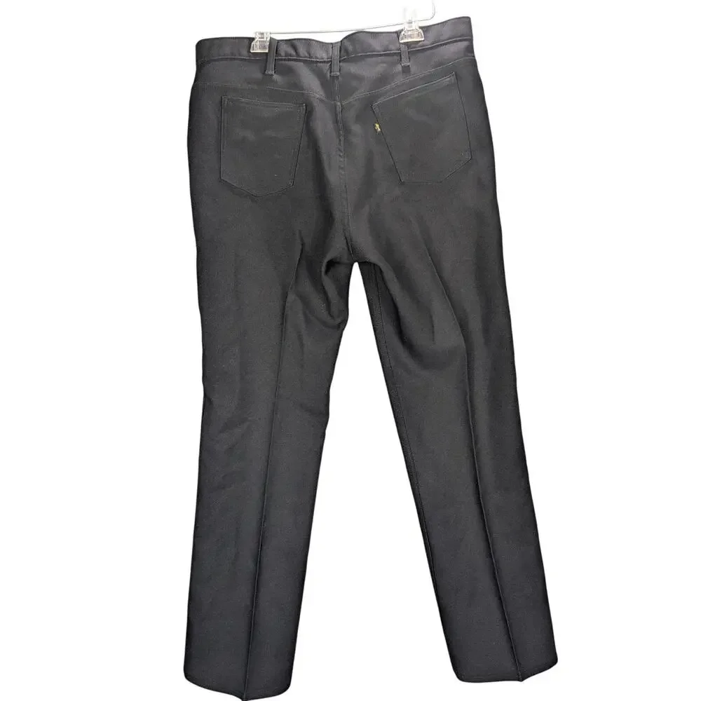 Vintage Levis Pants Mens 38x33 Black Dress Slacks Trousers Permanent Press 80s